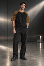 Black & Mocha - Drop Shoulder T-Shirt