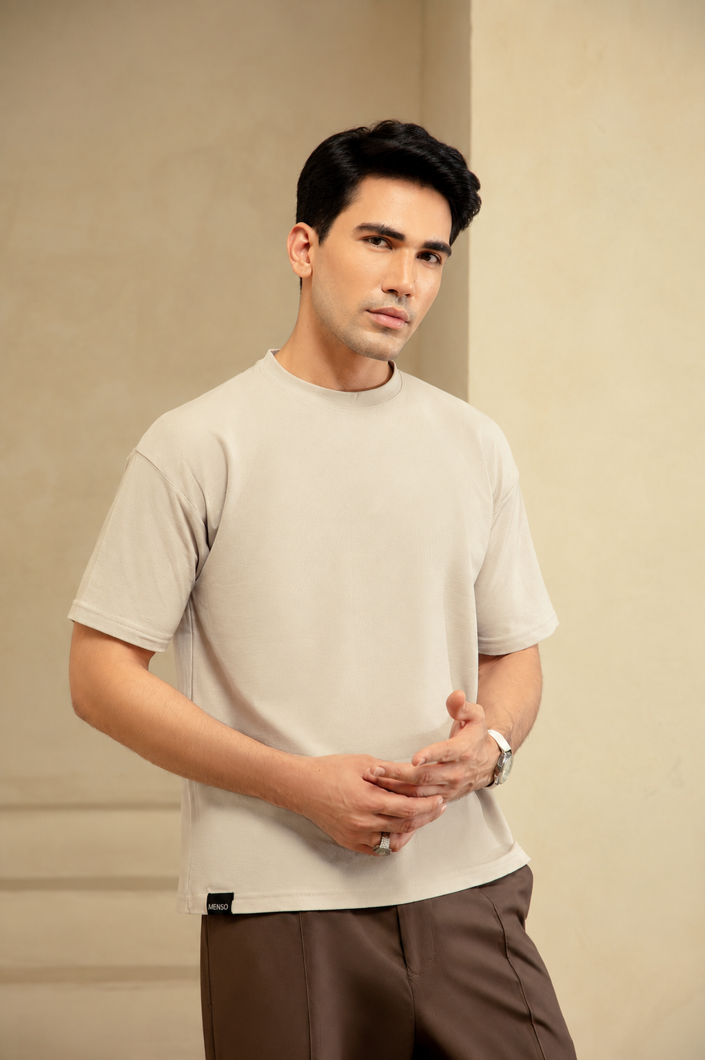 VALTRO SANDY GRAY BASIC T-SHIRT